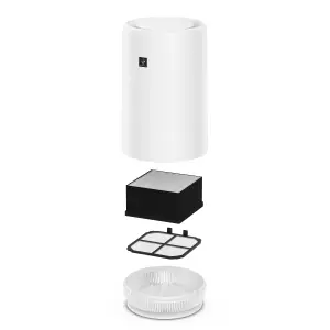 SHARP UA-PN1U-W Compact Tower Air Purifier with Plasmacluster Ion Technology & Night Light