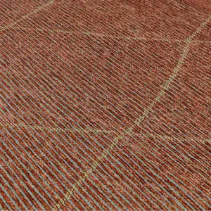 Terracotta Geometric Modern Geometric Rug Easy to clean Living Room and Bedroom-160cm X 230cm