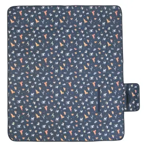 Mountain Warehouse Patterned Picnic Blanket Navy (One Size)