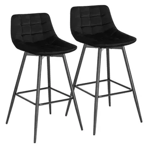 64 cm bar chair Heyman (Set of 2) Black