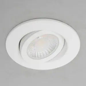 Litecraft COB LED White Adjustable Colour Changing Bathroom Downlight