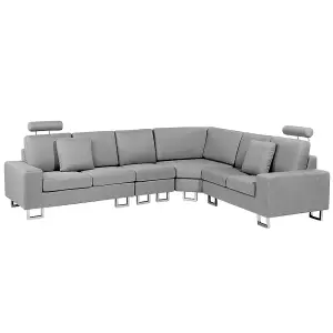 Corner Sofa STOCKHOLM Light Grey Fabric Left Hand