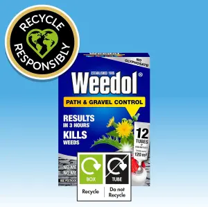 Weedol Path Weed Killer Liquid Concentrate 12 Tubes Treats 120m2 Weed Control