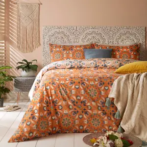 furn. Folk Flora Floral Reversible Duvet Cover Set