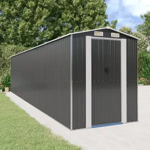 Berkfield Garden Shed Anthracite 192x855x223 cm Galvanised Steel