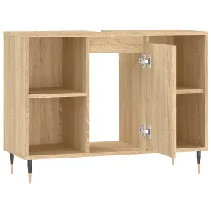 Berkfield Bathroom Cabinet Sonoma Oak 80x33x60 cm Engineered Wood