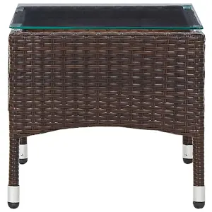 Berkfield Coffee Table Brown 60x40x36 cm Poly Rattan