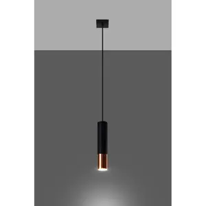 Loopez 1 - Light Single Pendant Black/Copper