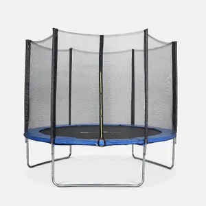 sweeek. 10ft Trampoline with safety net -  Diam.305 cm - Mars - Blue