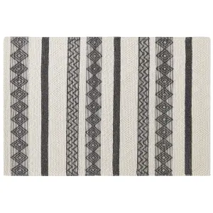 Wool Area Rug 160 x 230 cm Beige and Grey DAVUTLAR