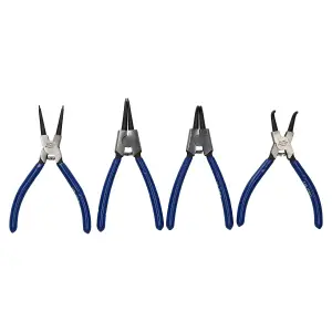 6" 150mm Internal And external Bent And Straight Circlip Plier Set In Carry Case