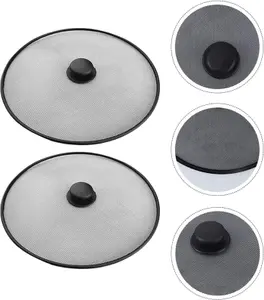 New Metal Mesh Splatter Cover Lid Cooking Frying Pan Kitchen Protector Guard