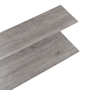 Waterproof Durable Self Adhesive Wood Effect PVC Flooring Planks,Peel & Stick Flooring Tile, Grey,36 Pcs