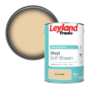 Leyland Trade Vinyl Soft Sheen Walls & Ceilings Emulsion Paint (S 1515-Y30R) - 5L