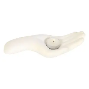 Something Different Open Hand Tealight Holder White (One Size)