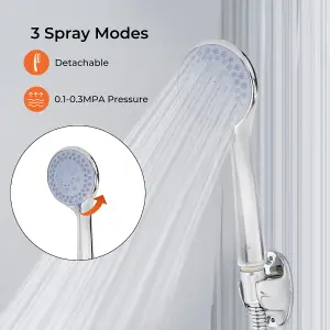 Geepas High Pressure Shower Head  3 Function Shower Head, Bath Shower Handheld Handset