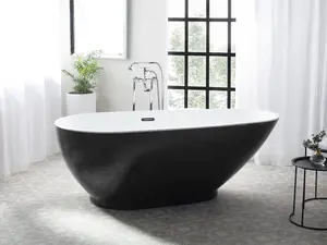 Freestanding Bath 1730 x 820 mm Black and White GUIANA