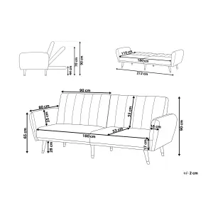 Sofa Bed VIMMERBY Olive Green Velvet