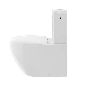 GoodHome Kentia White Close-coupled Round Toilet & cistern with Soft close seat & Close coupled cistern