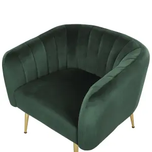 Armchair LACONIA Velvet Dark Green