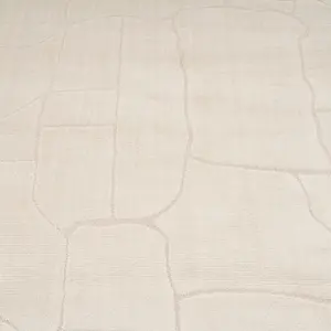 Cream Beige Scandi Style Velvety Soft Rug 120x170cm