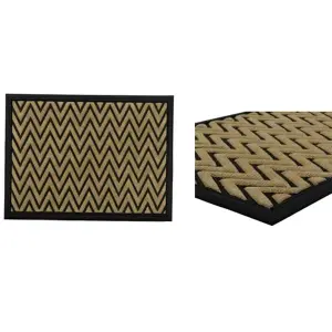 2x Zig Zag Super Absorbent 40x60cm Long Lasting Scraper Non-Slip Door Mats For Mud & Dirt