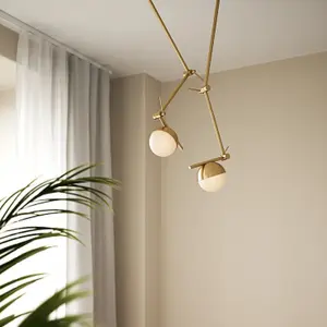 Nordlux Contina Indoor Living Dining Bedroom Metal Wall Light in Brass (Diam) 12.5cm