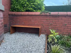 corten steel bench , garden bench , steel bench , indoor bench