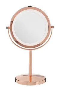 Maison by Premier Clara Rose Gold Led Mirror