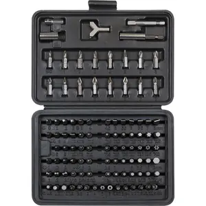 Comprehensive 100 Piece Power Tool Security Bit Set with Chrome Steel Bits and Storage Case