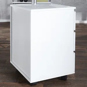 Dunbar 47cm Wide 3 -Drawer Mobile File Cabinet White