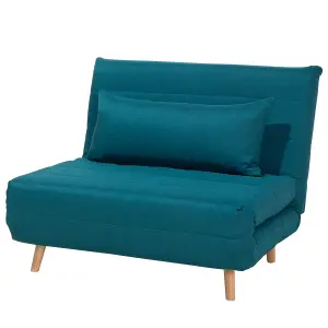 Beliani Retro Sofa Bed SETTEN Sea Blue