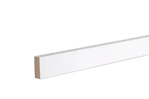 GoodHome Primed White MDF Square Architrave (L)2100mm (W)44mm (T)18mm