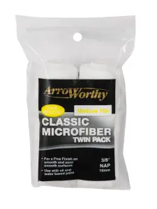 Arroworthy Classic Microfiber Mini Roller Refill - Medium Pile - 4" (2 Pack)