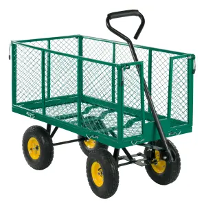 KCT Extra Large 4 Wheel Garden Trailer Heavy Duty Trolley