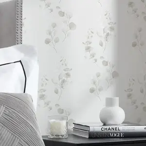 Trailing Eucalyptus Wallpaper In Soft Greys