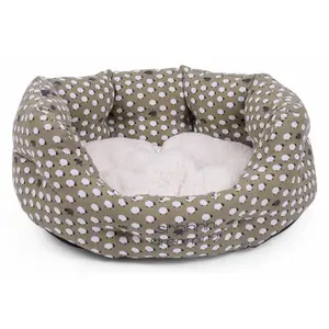 Animal Print Orthopedic Fleece Pet Bed Small (55cm W x 50cm D x 26cm H)