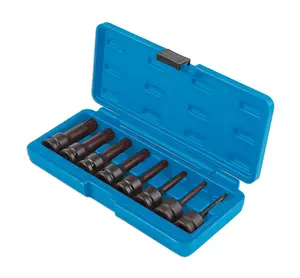 Laser Tools 6749 8pc Long Impact Tamperproof Spline Socket Bit Set 1/2" Drive