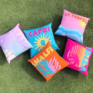 furn. Capri Printed UV & Water Resistant Outdoor Polyester Filled Cushion