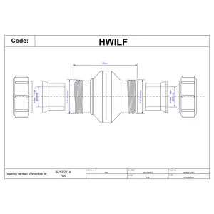 McAlpine HWILF 1" In-Line Screened/Filter Pipe Coupling