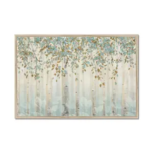 Dream Forest I by James Wiens - Painting Natural Wood Framed Paper Print / 55cm H x 80cm W