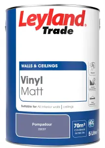 Leyland Trade Vinyl Matt Walls & Ceilings Emulsion Paint Pompadour (22C37) 5L