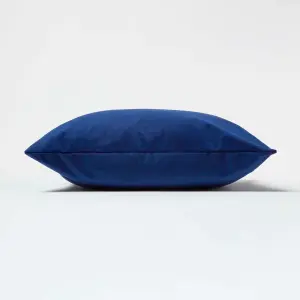 Homescapes Navy Velvet Cushion, 45 x 45 cm