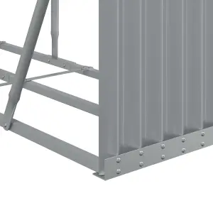 Log Holder Light Grey 300x45x100 cm Galvanised Steel