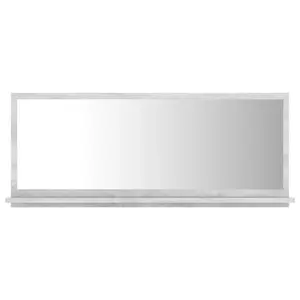 Dorlene Framed Wall Mounted Bathroom Mirror Concrete Grey / 90 cm