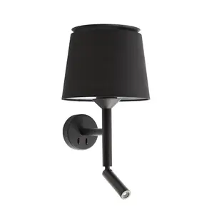 Luminosa Savoy Reading Light Wall Light Black, E27