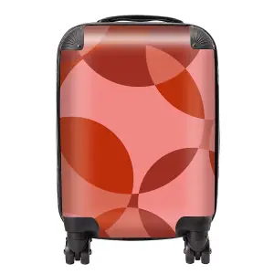 Red Circle Pattern Suitcase - Mini Cabin