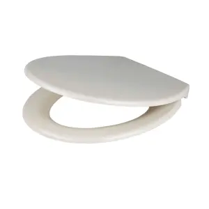 Cooke & Lewis Diani Pebble Round Soft close Toilet seat