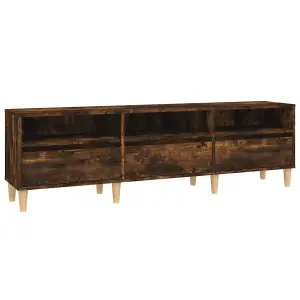 Berkfield TV Cabinet Smoked Oak 150x30x44.5 cm Engineered Wood