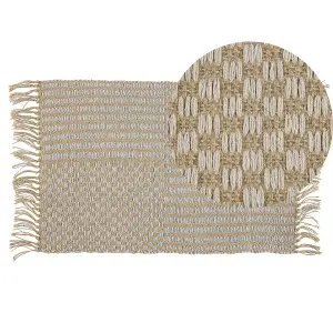 Jute Runner Rug 50 x 80 cm Beige ADABAG